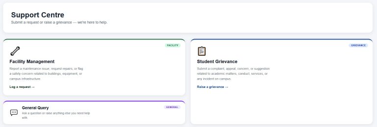 7. Student Portal - Support Centre